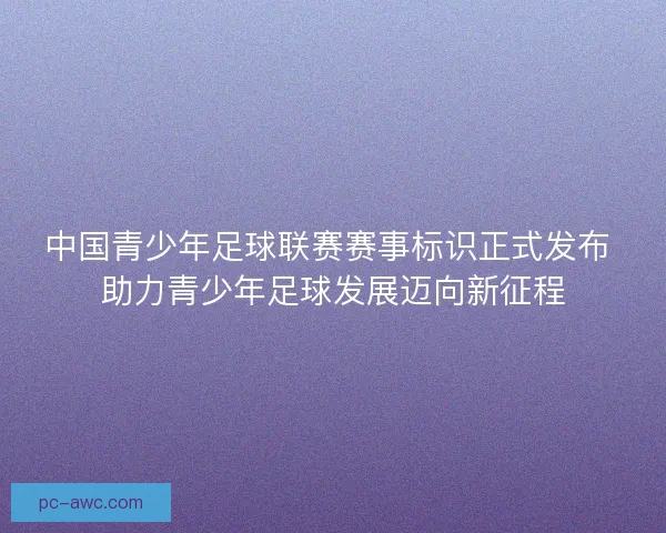 中国青少年足球联赛赛事标识正式发布 助力青少年足球发展迈向新征程
